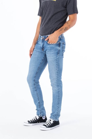 Jeans Slim Fit - Blauw - Wit en blauw