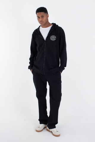 Fleece Sweater met Capuchon - Zwart
