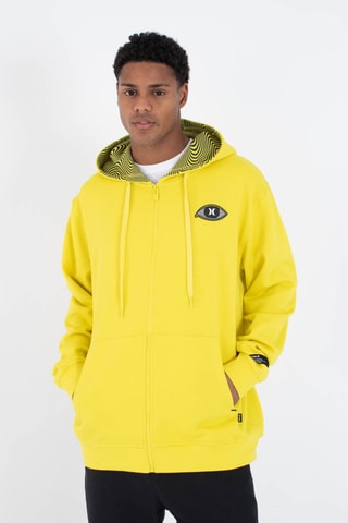 Fleece Sweater met Capuchon - Geel