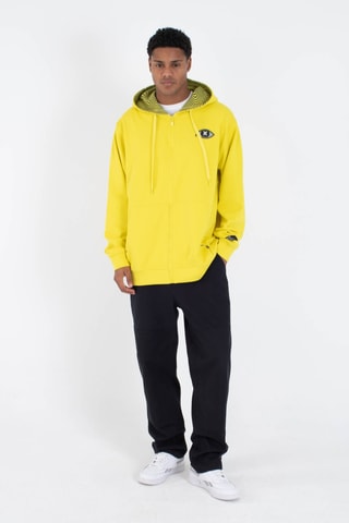 Fleece Sweater met Capuchon - Geel