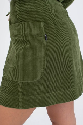 Trapezium rok van velours - Groen