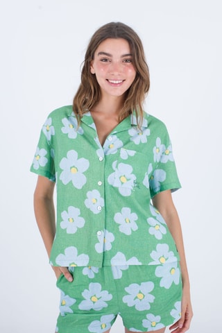 Linnen Blouse - Groen
