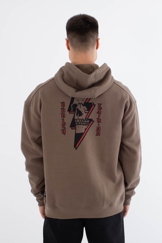 Fleece Sweater met Capuchon - Bruin
