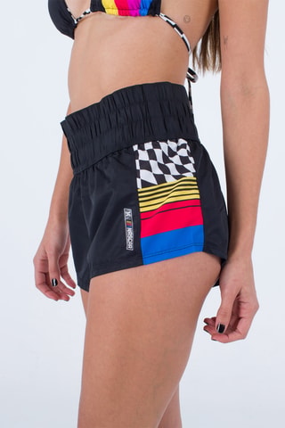 Zwemshort Hoge Taille - Zwart