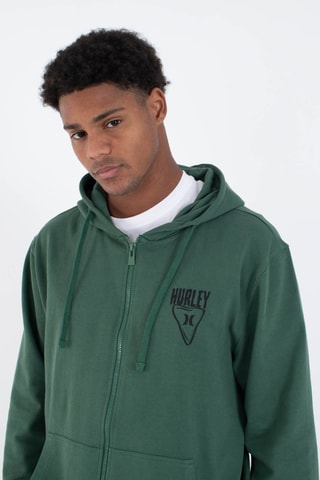Fleece Sweater met Capuchon - Groen