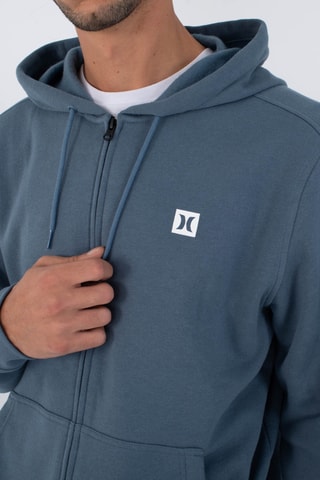Fleece Sweater met Capuchon - Groen