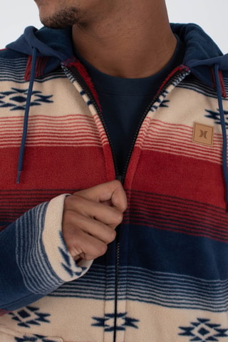 Fleece Sweater met Capuchon - Blauw