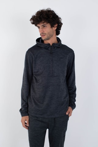Fleece Sweater met Capuchon - Zwart