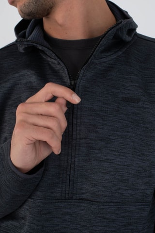 Fleece Sweater met Capuchon - Zwart