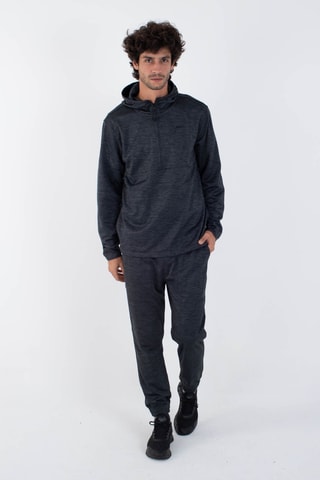 Fleece Sweater met Capuchon - Zwart
