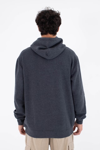 Fleece Sweater met Capuchon - Zwart