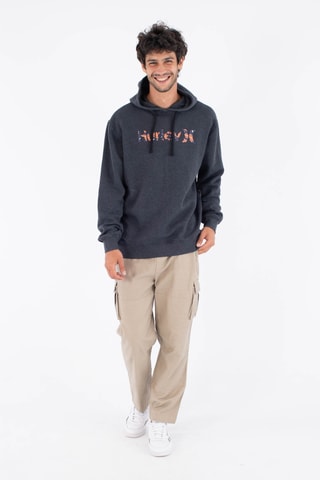 Fleece Sweater met Capuchon - Zwart