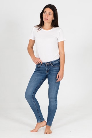 Jeans Skinny Fit - Zwart - Wit en blauw