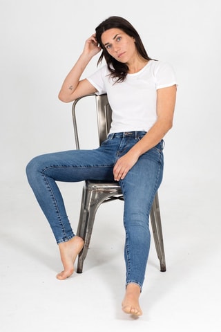 Jeans Skinny Fit - Zwart - Wit en blauw