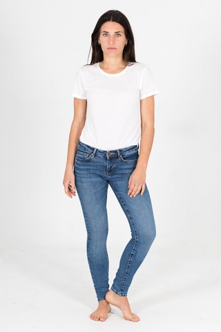Jeans Skinny Fit - Zwart - Wit en blauw