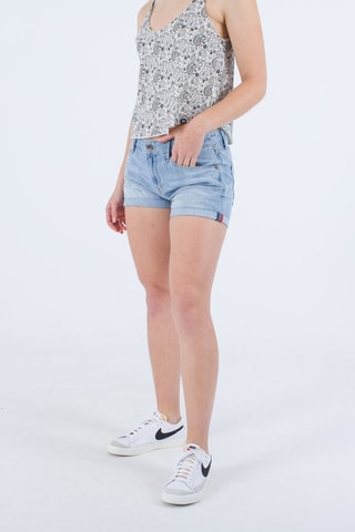 Spijkershort - Blauw - Wit en blauw