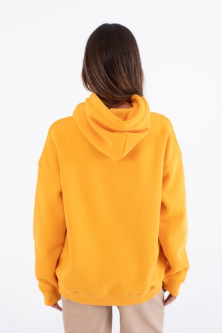 Fleece Sweater met Capuchon - Oranje