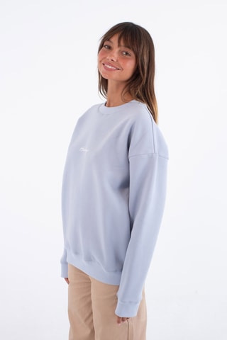 Fleece Sweater met Capuchon - Blauw