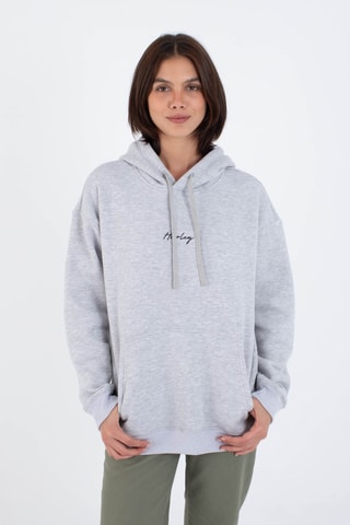 Fleece Sweater met Capuchon - Grijs