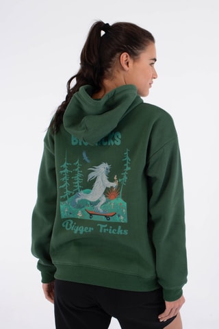 Fleece Sweater met Capuchon - Groen