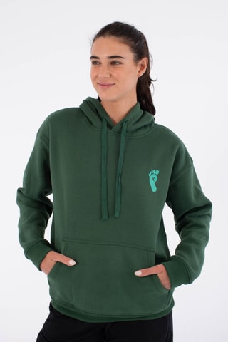 Fleece Sweater met Capuchon - Groen