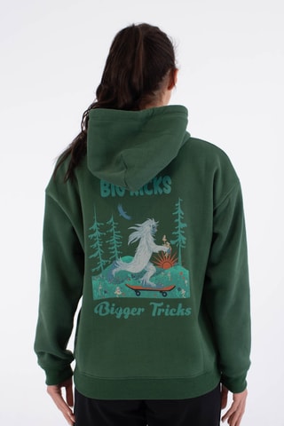 Fleece Sweater met Capuchon - Groen