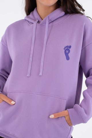 Fleece Sweater met Capuchon - Paars