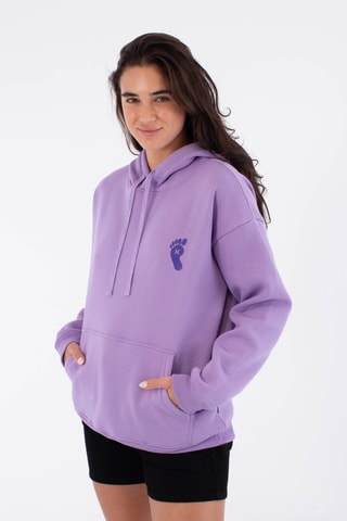 Fleece Sweater met Capuchon - Paars