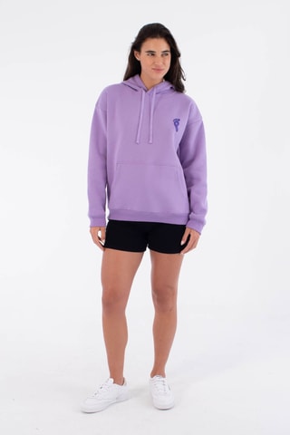 Fleece Sweater met Capuchon - Paars