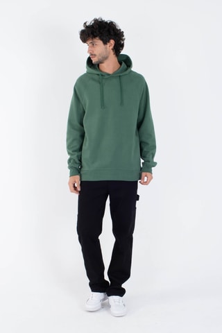 Fleece Sweater met Capuchon - Groen