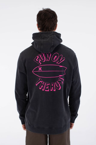 Fleece Sweater met Capuchon - Zwart