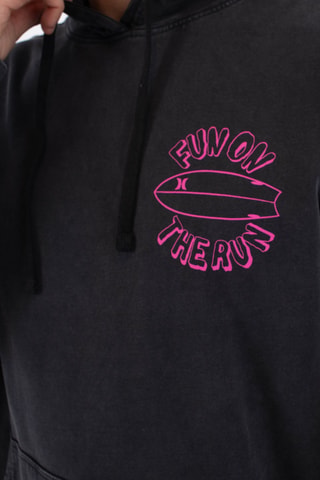 Fleece Sweater met Capuchon - Zwart