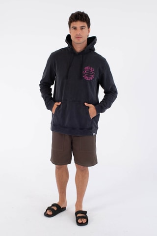 Fleece Sweater met Capuchon - Zwart