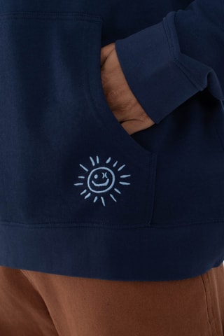 Fleece Sweater met Capuchon - Blauw
