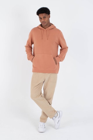 Fleece Sweater met Capuchon - Oranje
