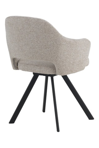 4 fauteuils - Beige - En tissu chenille