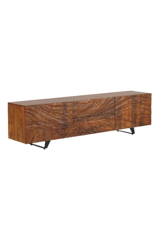 Meuble TV 2 portes en manguier - 180 x 38 x 50 cm