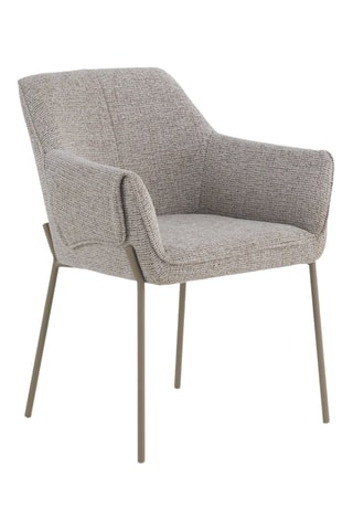 4 fauteuils - Marron - En tissu chenille