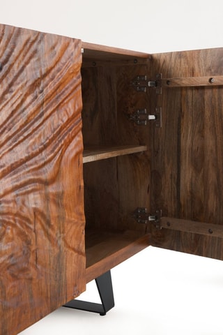 Buffet 4 portes en manguier massif - 177 x 75 x 38 cm