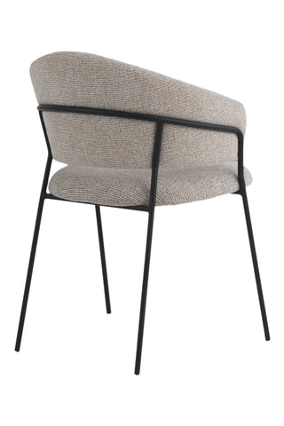 4 fauteuils - Beige - En tissu chenille