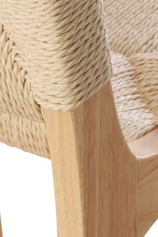 2 chaises en bois d'hévéa massif - 46 x 105 x 46 cm
