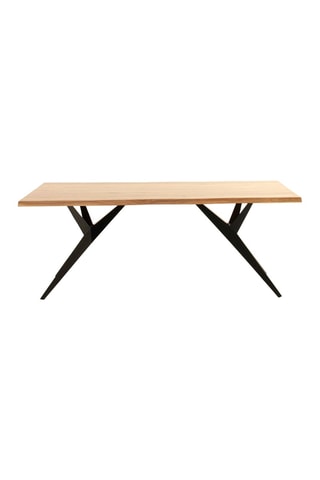 Table à manger en bois - Naturel et noir