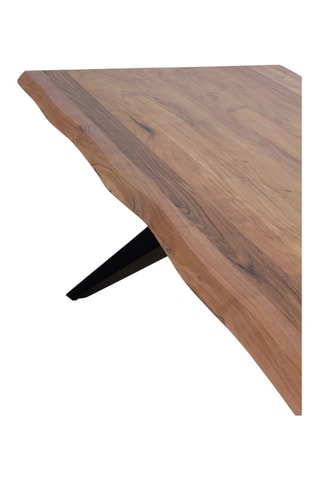 Table à manger en bois - Naturel et noir