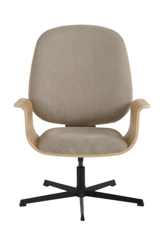 Fauteuil - Beige - En tissu chenille - 93 x 72 x 80 cm