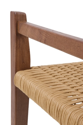 Banc en frêne - Beige - En corde tressée - 40 x 100 x 61 cm