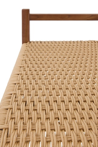 Banc en frêne - Beige - En corde tressée - 40 x 100 x 61 cm