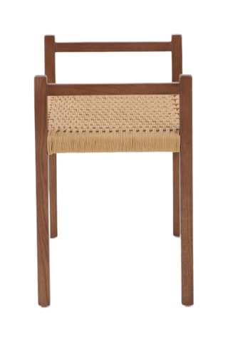 Banc en frêne - Beige - En corde tressée - 40 x 60 x 60 cm