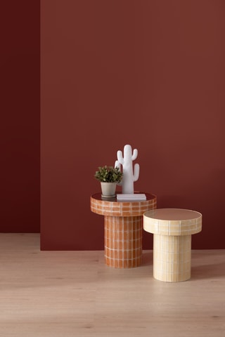 Table d'appoint en verre - 45 x 40 x 40 cm