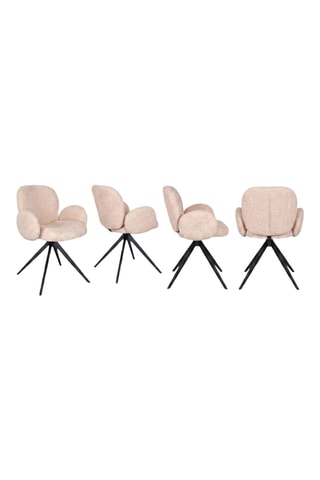 4 fauteuils - Beige - En tissu chenille - 65 x 65 x 84 cm