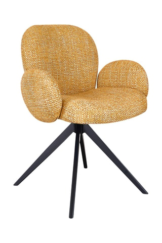 4 fauteuils - Moutarde - En tissu chenille - 65 x 65 x 84 cm